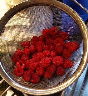 fresh raspberries