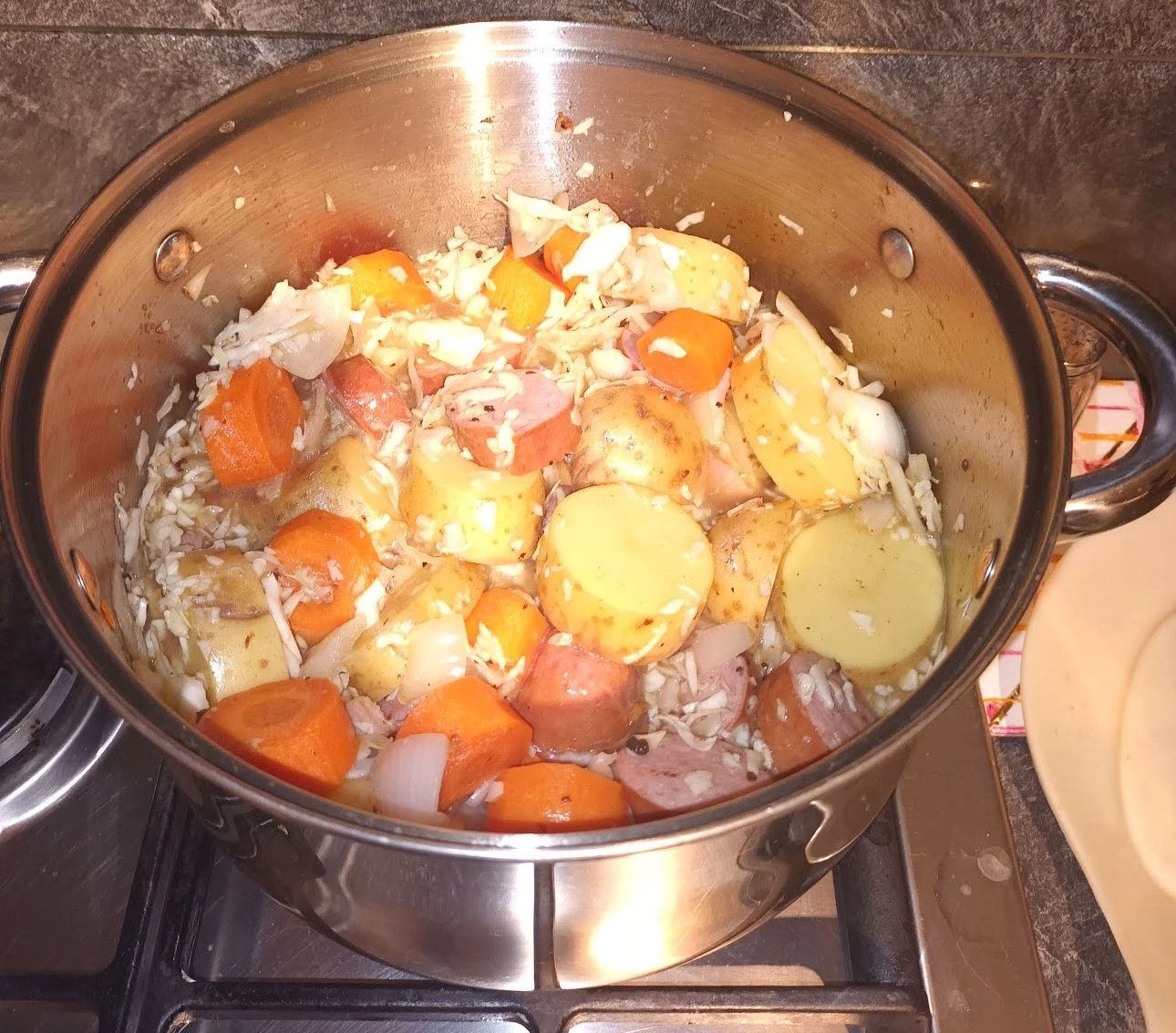 Step 3 sausage stew